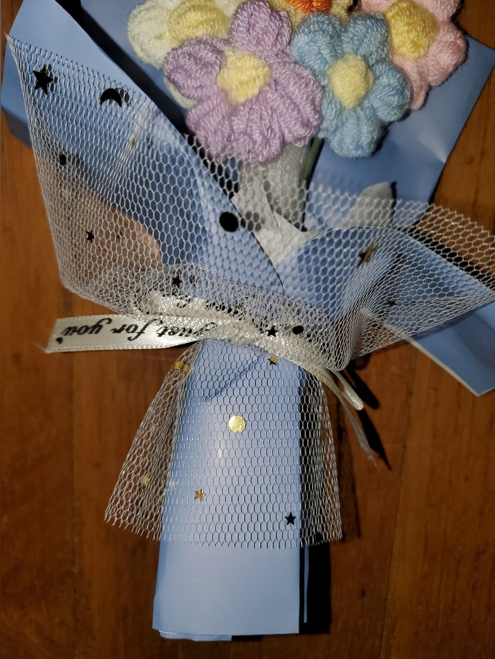 Pastel Faux Flower Bouquet Accent - Multicolor